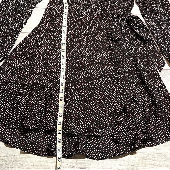 EXPRESS Square Neck Ruffle Wrap Dress - Picture 12 of 16